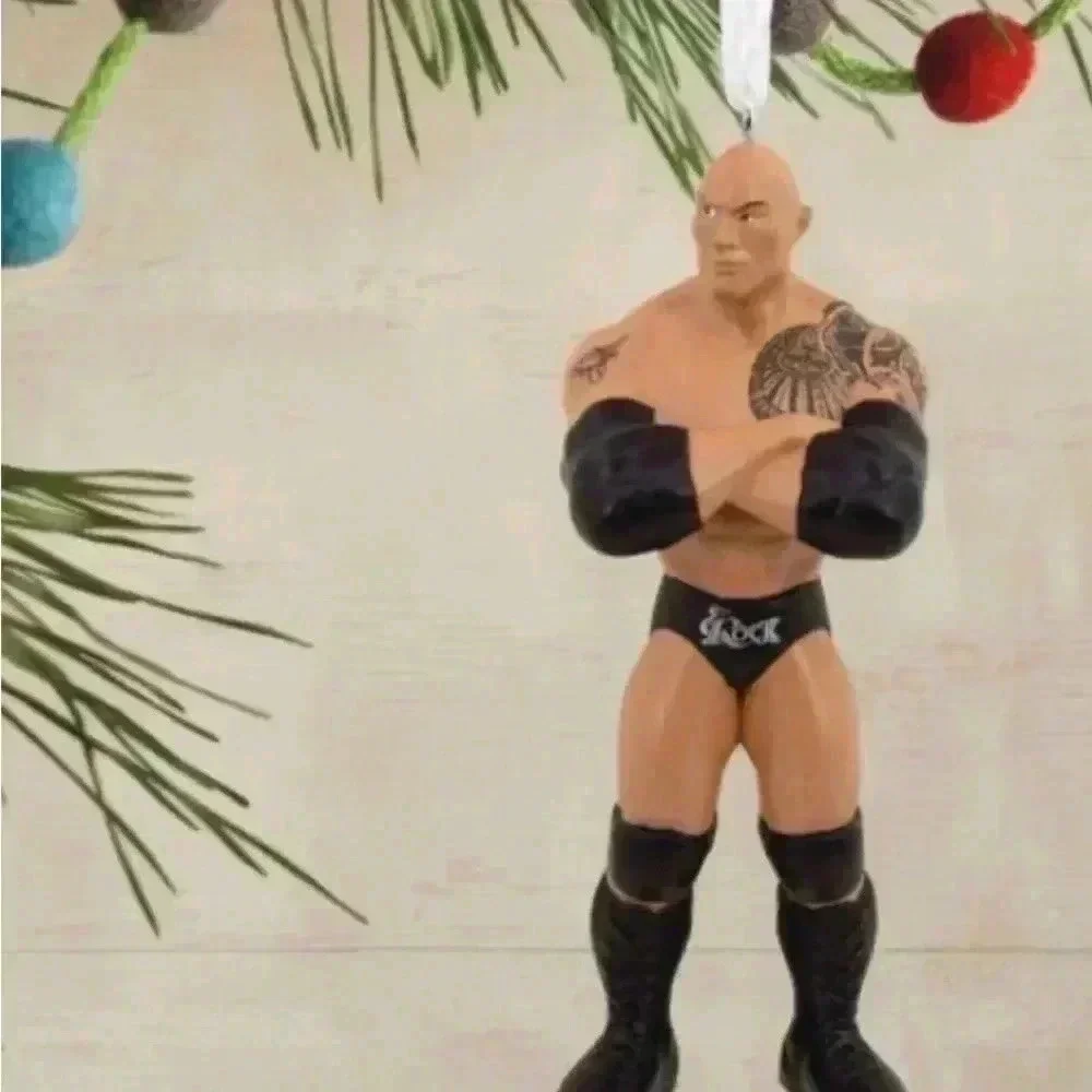 Hallmark 2022 WWE THE ROCK Dewayne Johnson Ornament NIB 🎄 Holiday Christ…